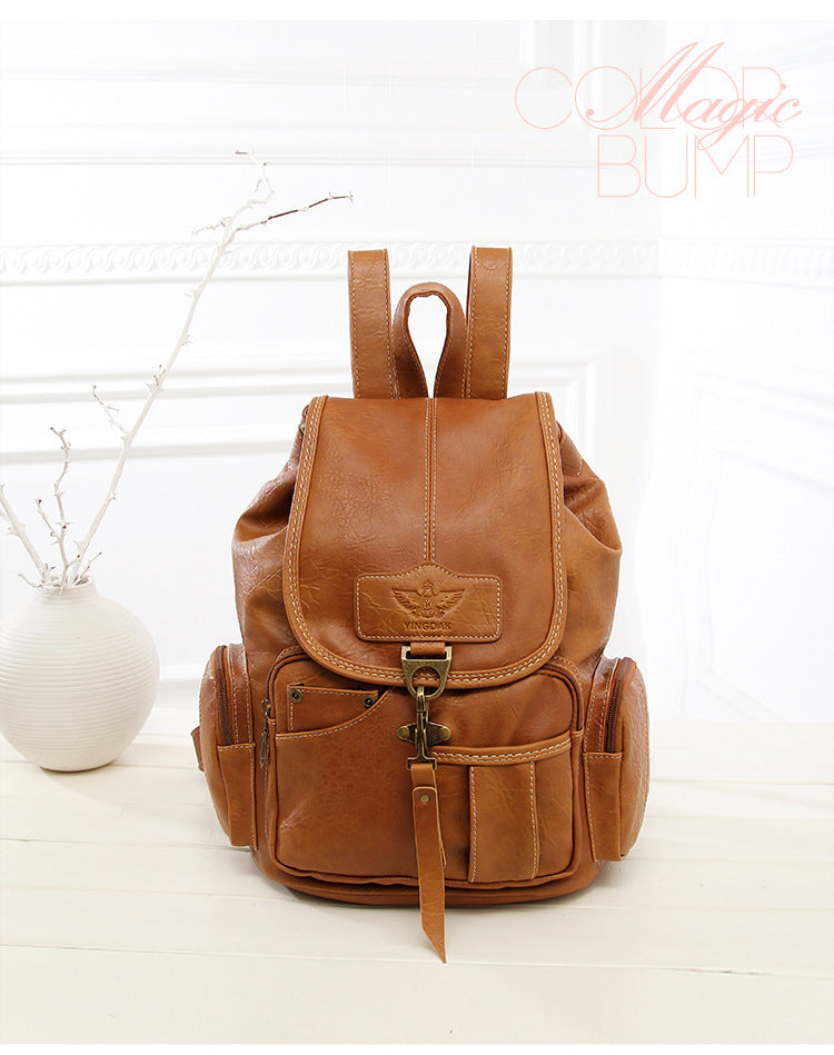 Women's Versatile Vintage Fashion Trend Hook Backpacks