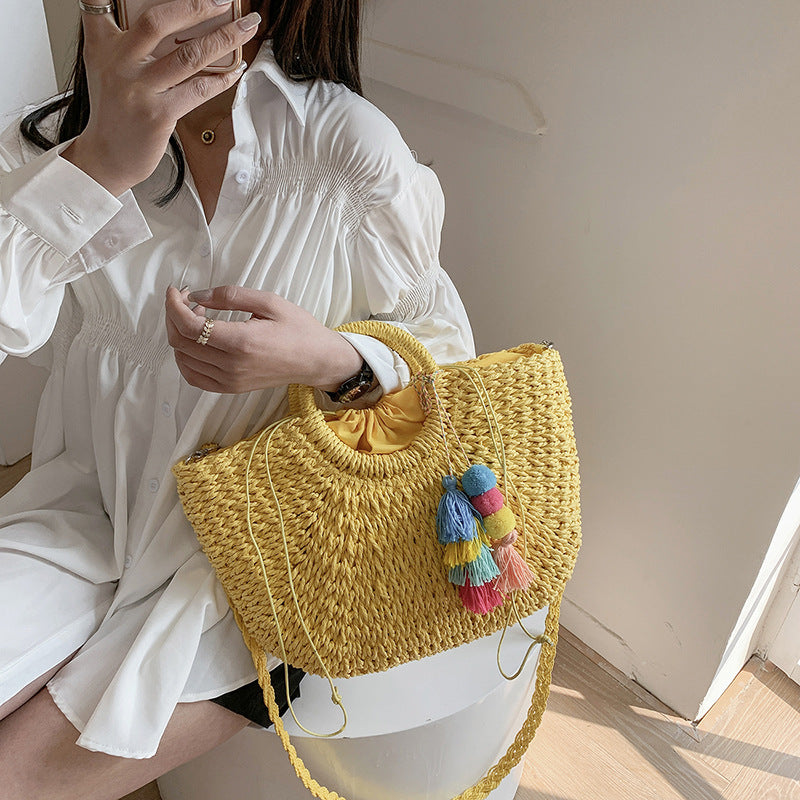 Women's Straw Large Fashion Bohemian Style Beach Shoulder Bags