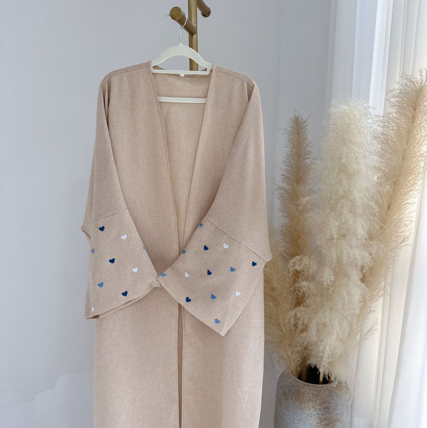 Fashion Love Embroidered Turkish Elegant Robe Clothing