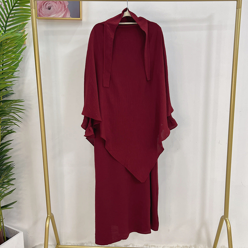 Turkey Solid Color Dress With Headscarf Dresses