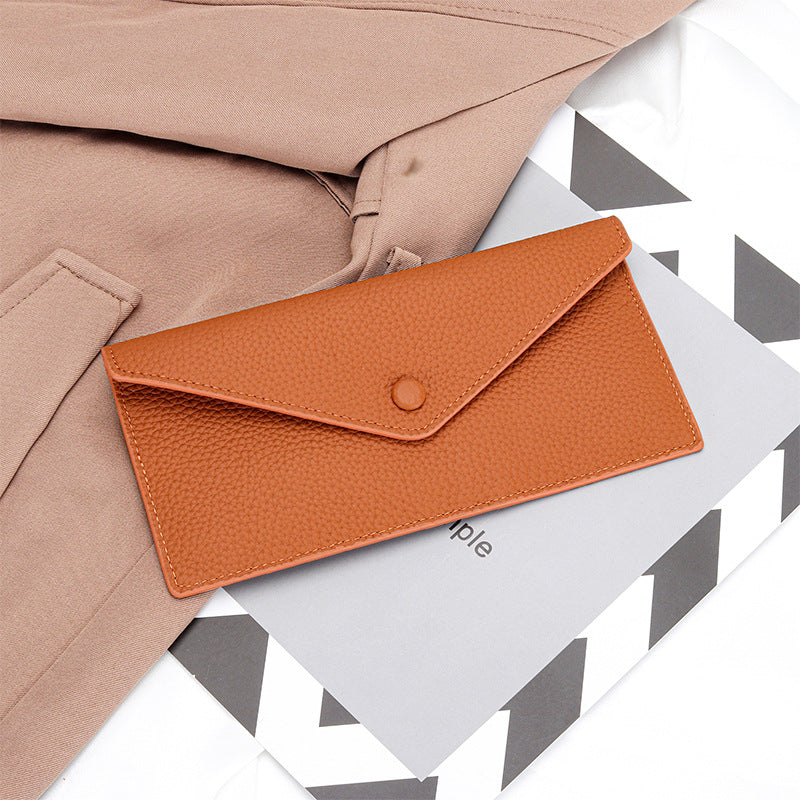 Women's Real Leather Long Large Capacity Pure Card Holder