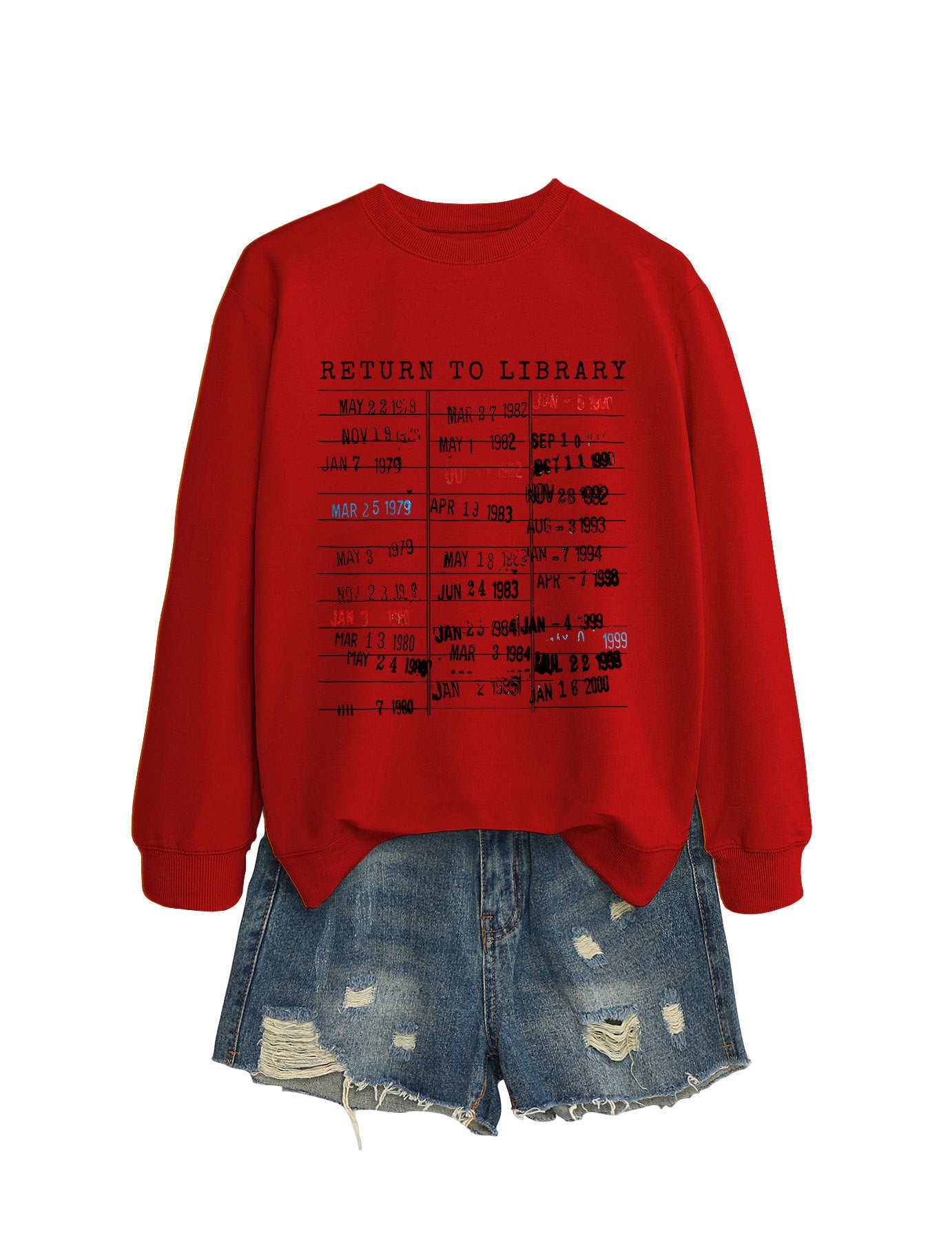 Women's Personalized Printed Fashion Round Neck Loose Sweaters