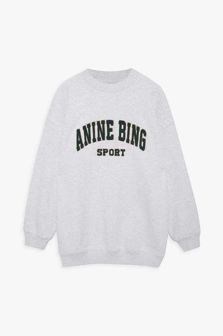 Women's American Classic Letter Embroidery Fleece Round Sweaters