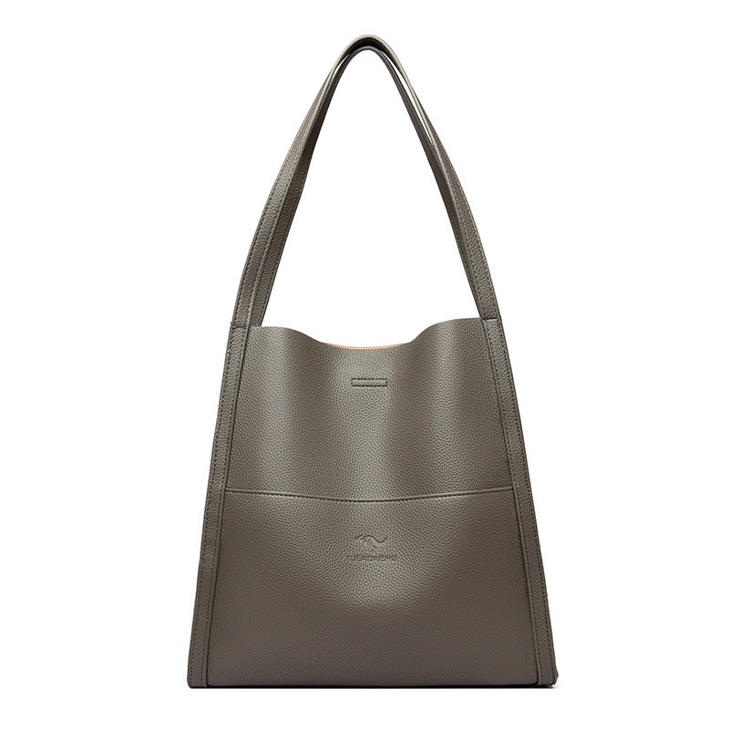 Women's Quality Kangaroo Leather Fashion Large Capacity Bucket Bags
