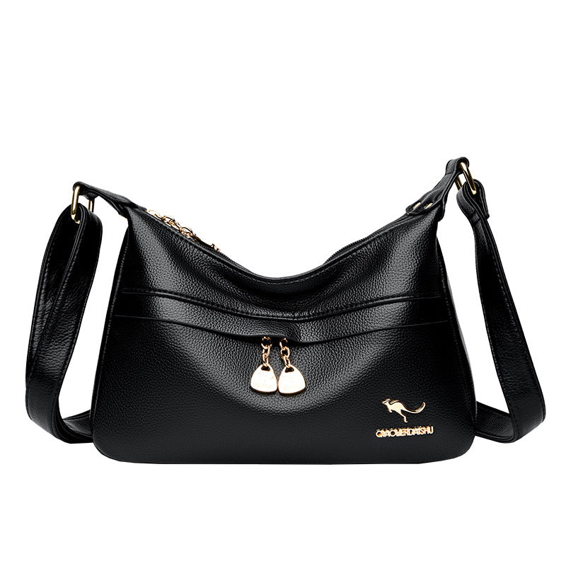 Women's Simple Large Capacity Mother Soft Leather Crossbody Bags