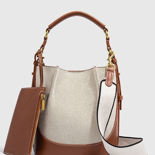 Women's Large Capacity Wide Strap Drawstring Cross Crossbody Bags