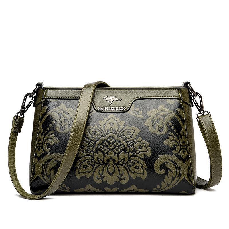 Women's Pretty Chinese Style Embossed Mother Shoulder Bags