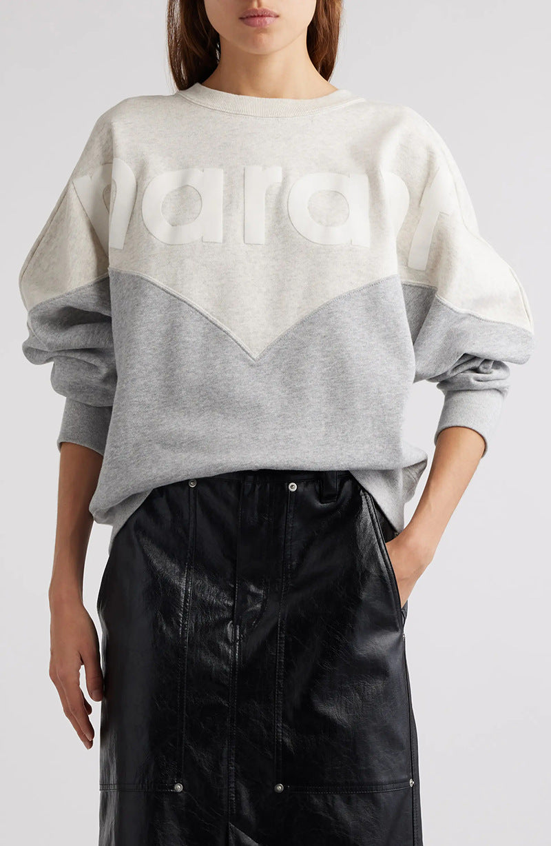 Women's Classic Flocking Color Blocking Fleece Fleece-lined Sweaters