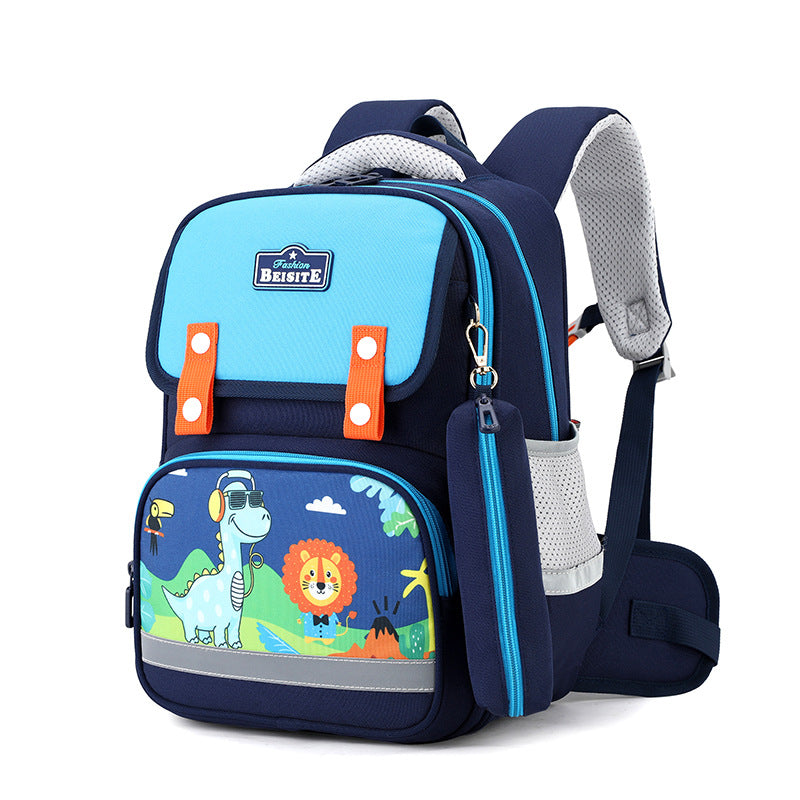 Children's Primary Grade Spine Protection Support Cartoon Elementary School Students' Schoolbags