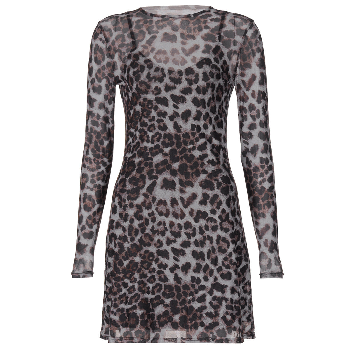 Women's Autumn Fashion Personalized Leopard Print Printed Dresses