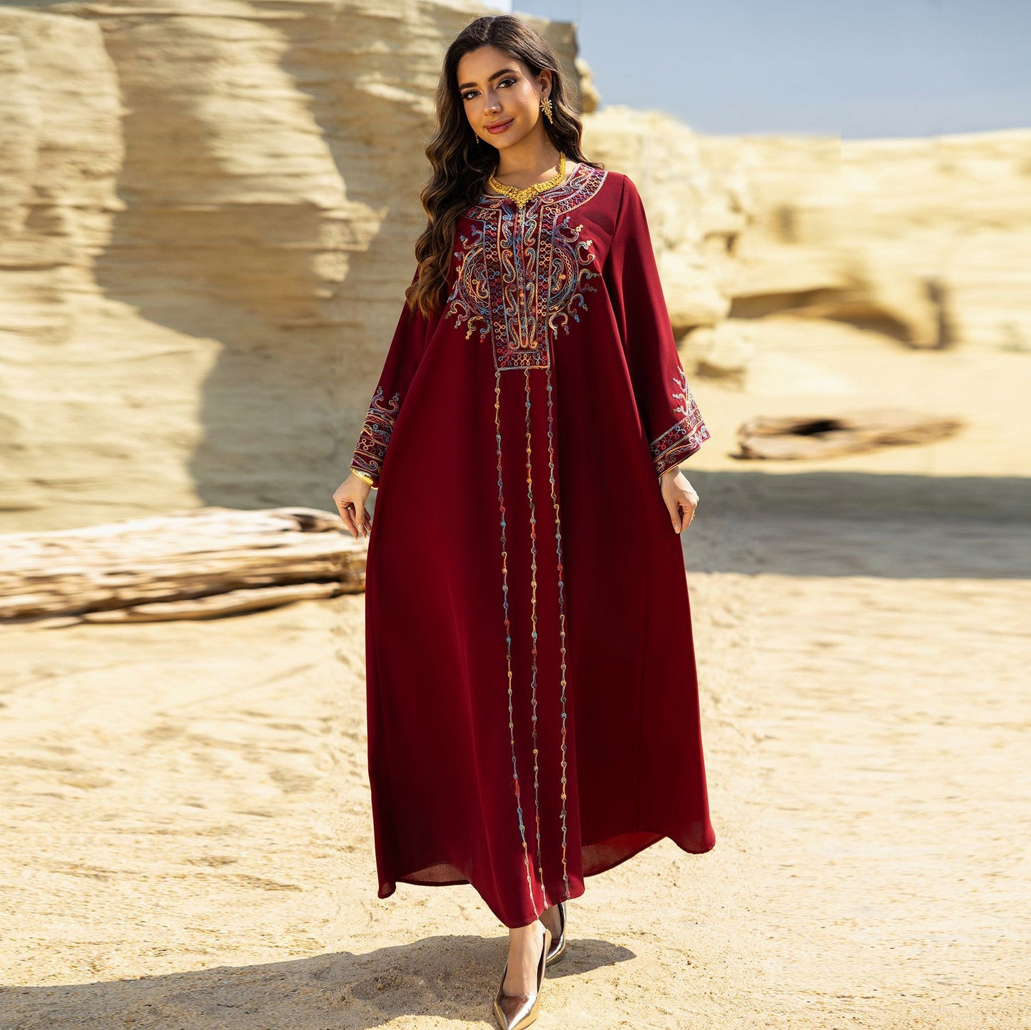 Creative Robe Arabian Gown Embroidery Dress Clothing