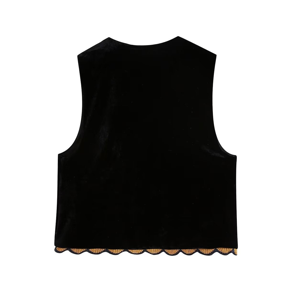 Women's Retro Casual National Fashion Embroidered Veet Vests