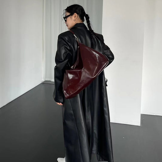 Women's Oil Wax Leather Western Style Versatile Handbags