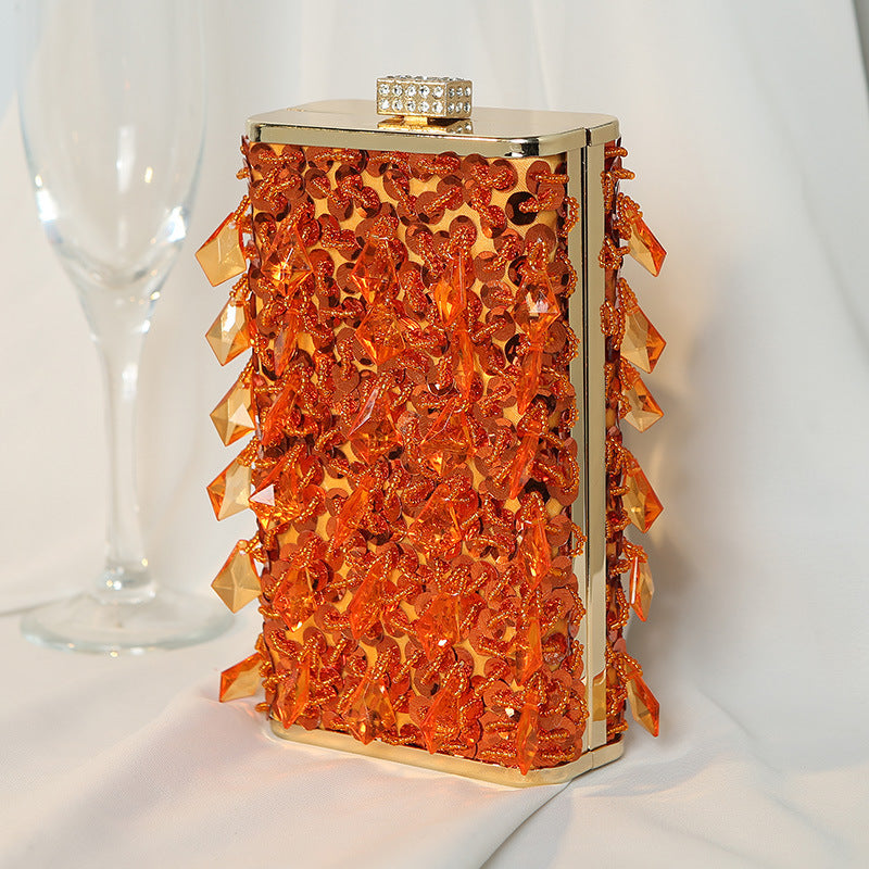 Women's Retro Handmade Beaded Dinner Vertical Banquet Evening Bags