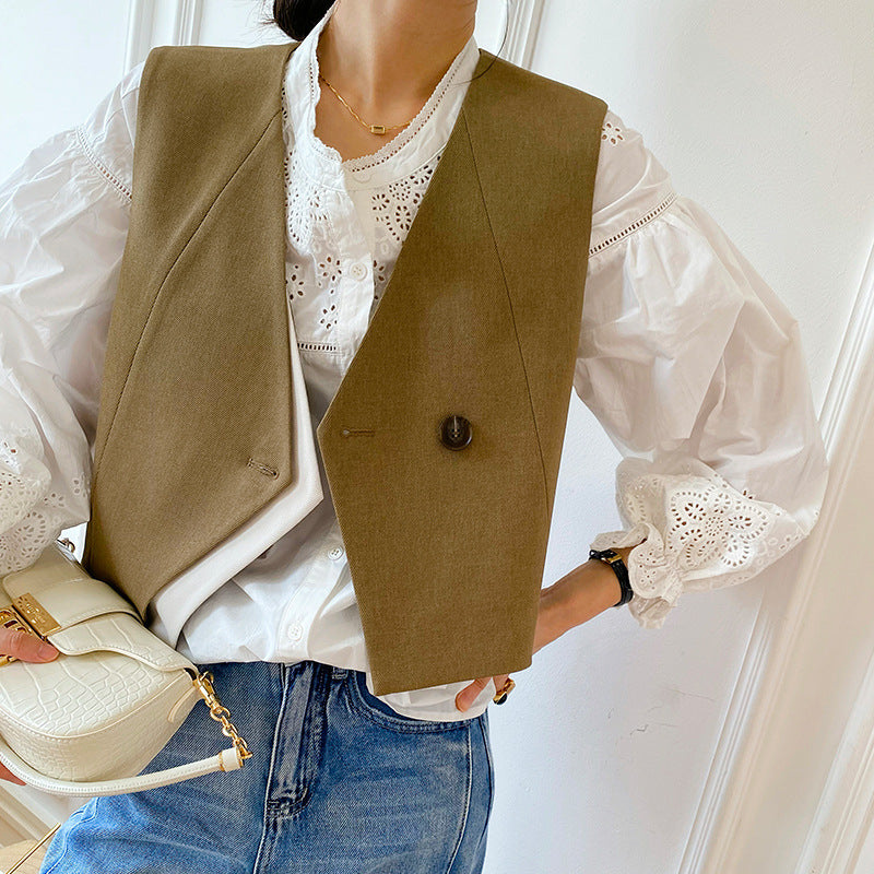 Women's French Embroidery White Shirt Long Sleeve Temperament Blouses