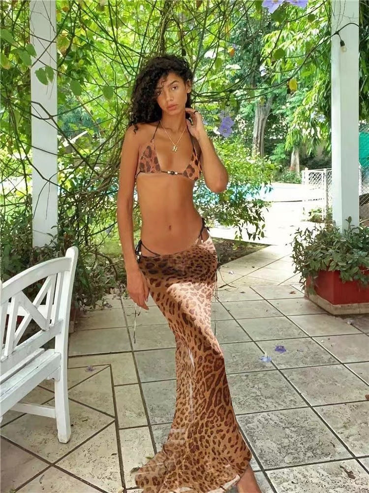 Trendy Printed Sexy Bikini Strap Casual Suits