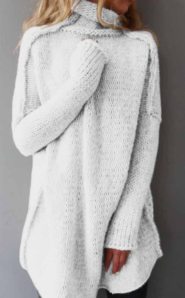 Trendy Comfortable Heaps Collar Craft Long-sleeved Sweaters
