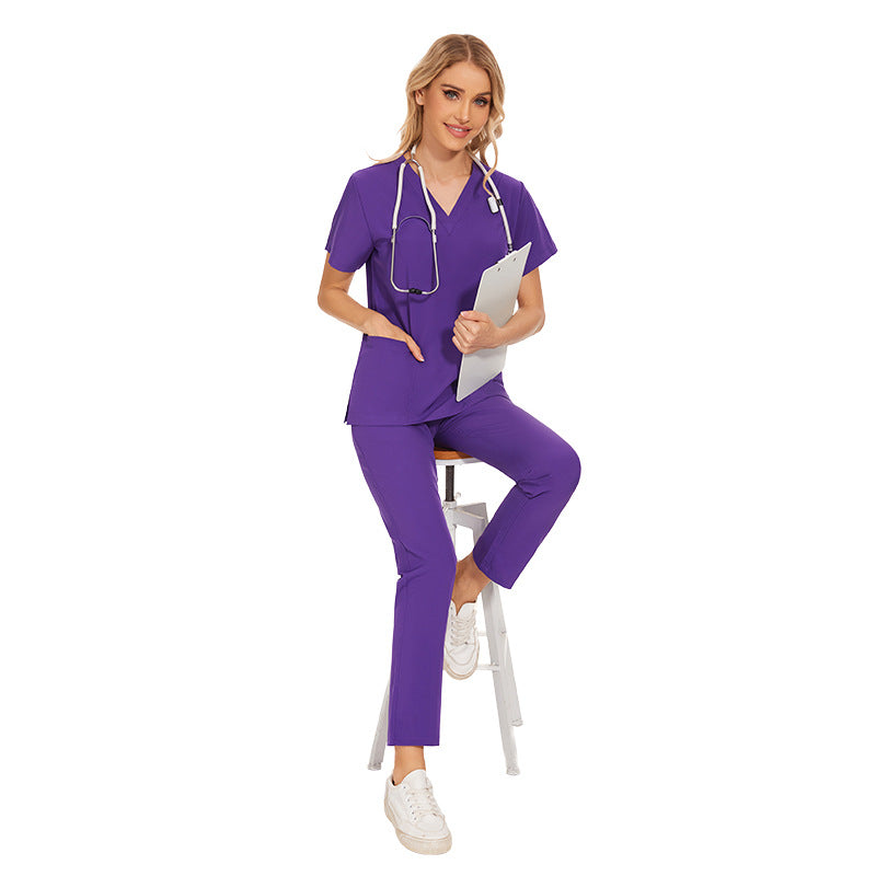 Elastic T-shirt Work Clothes Summer Thin Uniform