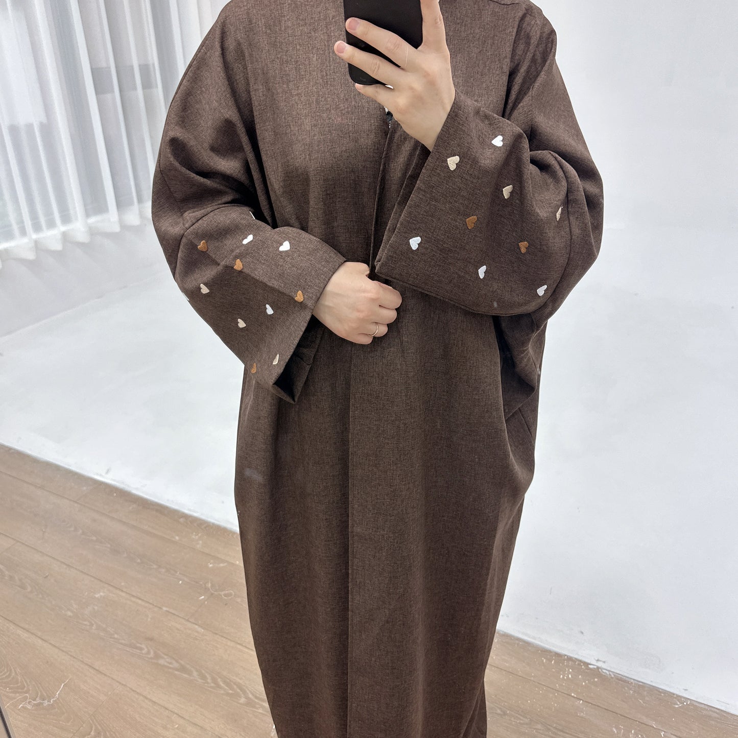 Fashion Love Embroidered Turkish Elegant Robe Clothing