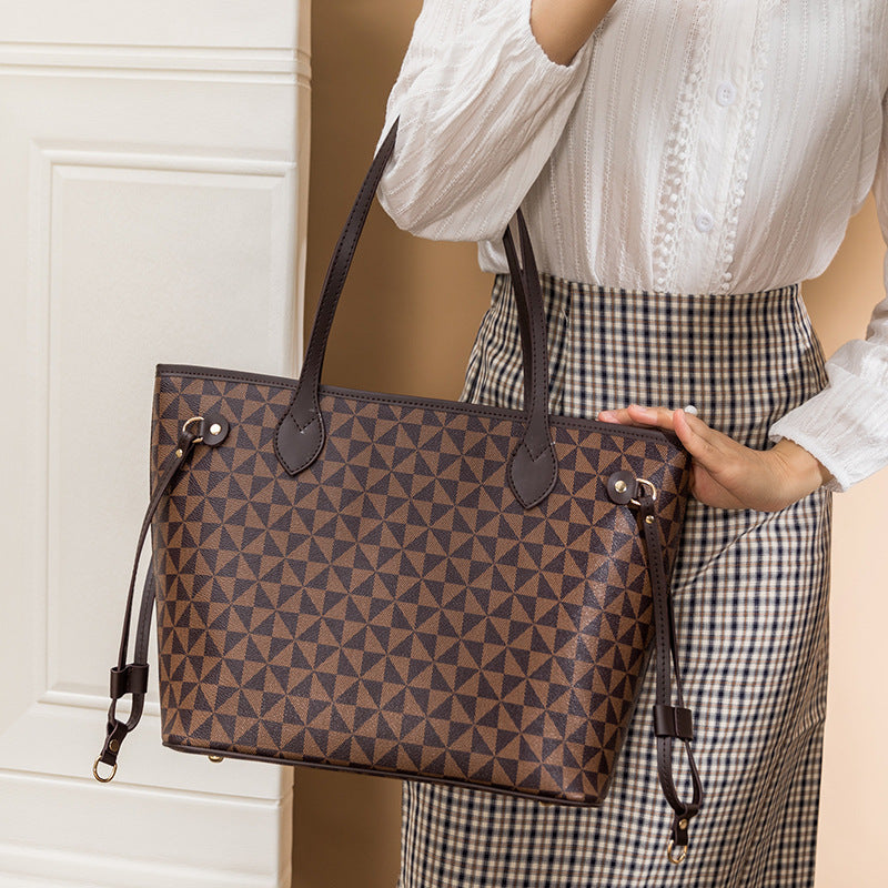 Women's Printed Plaid Large Capacity Trendy Portable Crossbody Bags