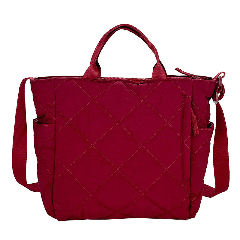Textured Down Commuter Large Capacity Campus Class Commute Women's Handbag