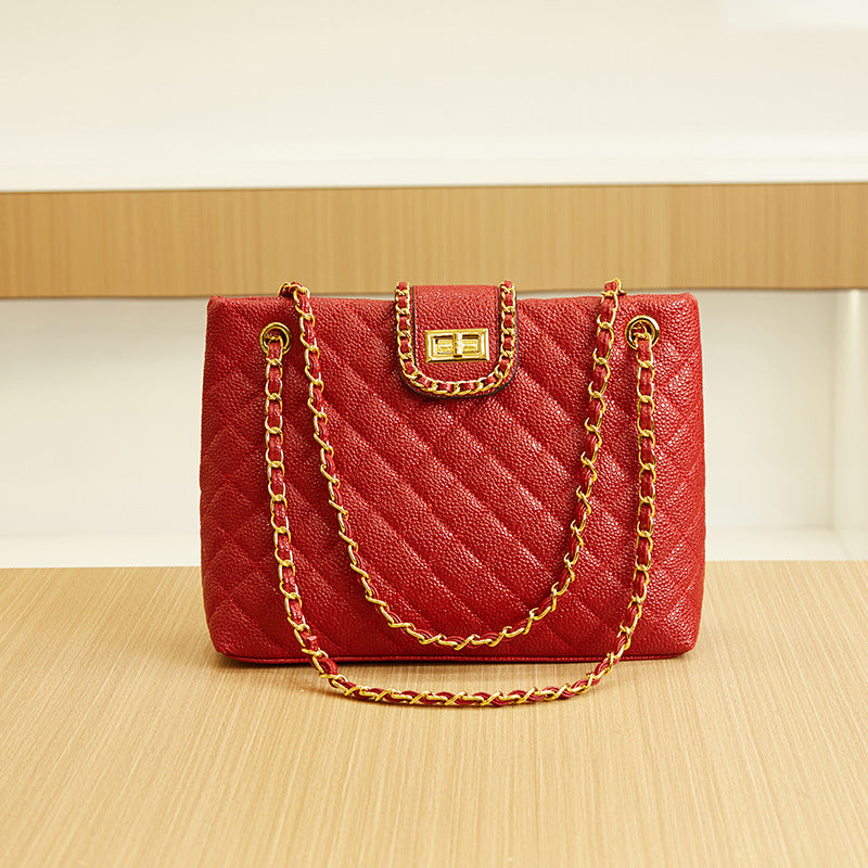 Women's New Large Capacity Fashion Caviar Shoulder Bags