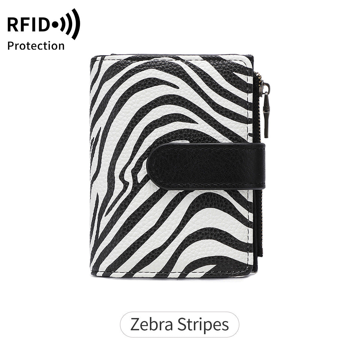 Women's Swiping Multiple Slots Simple Tri Fold Ladies Wallet