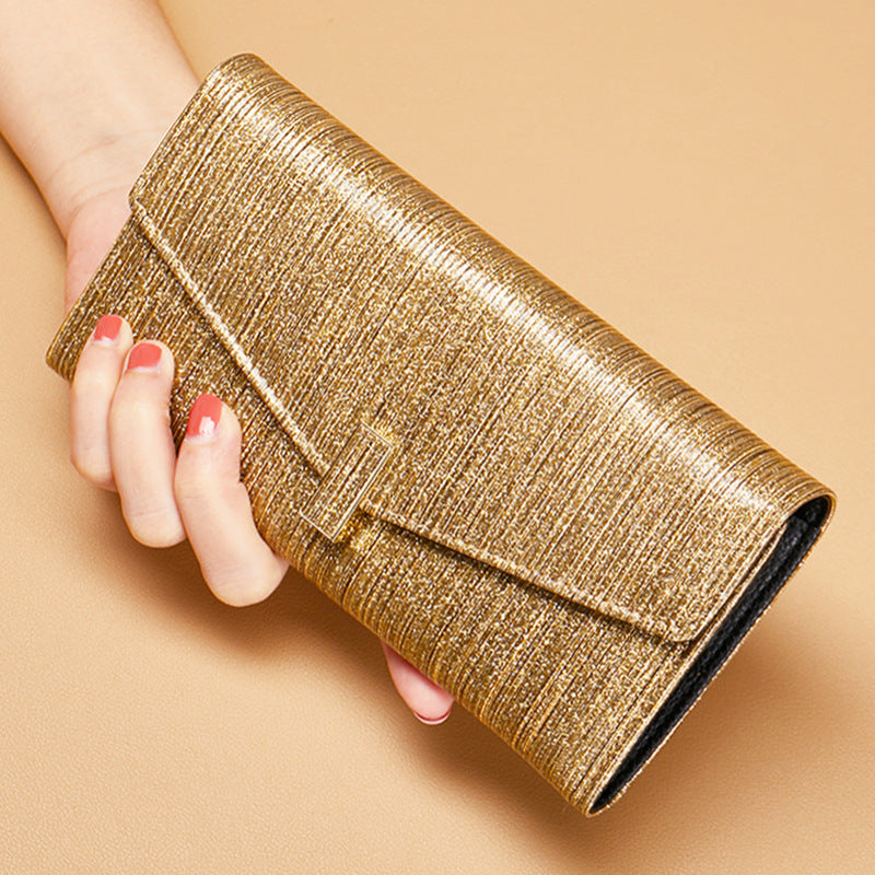 Women's Long Genuine Leather Design Fashion Elegant Ladies Wallets
