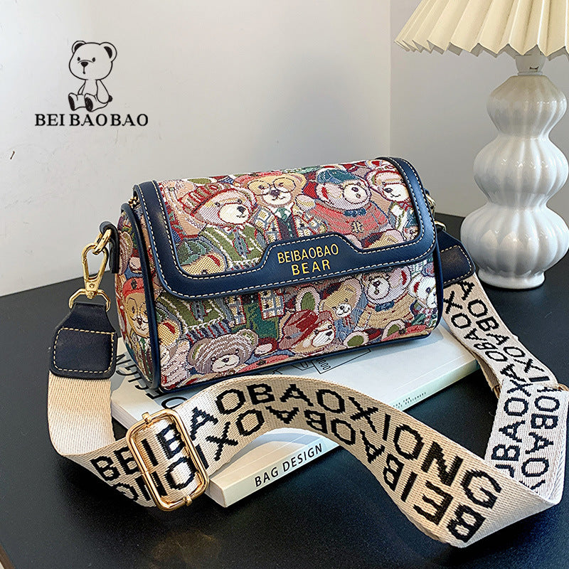 Women's Source Design Cartoon Little Bear Pattern Crossbody Bags