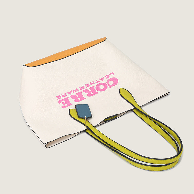 Women's Trend Large Capacity Totes Letter Printing Shoulder Bags