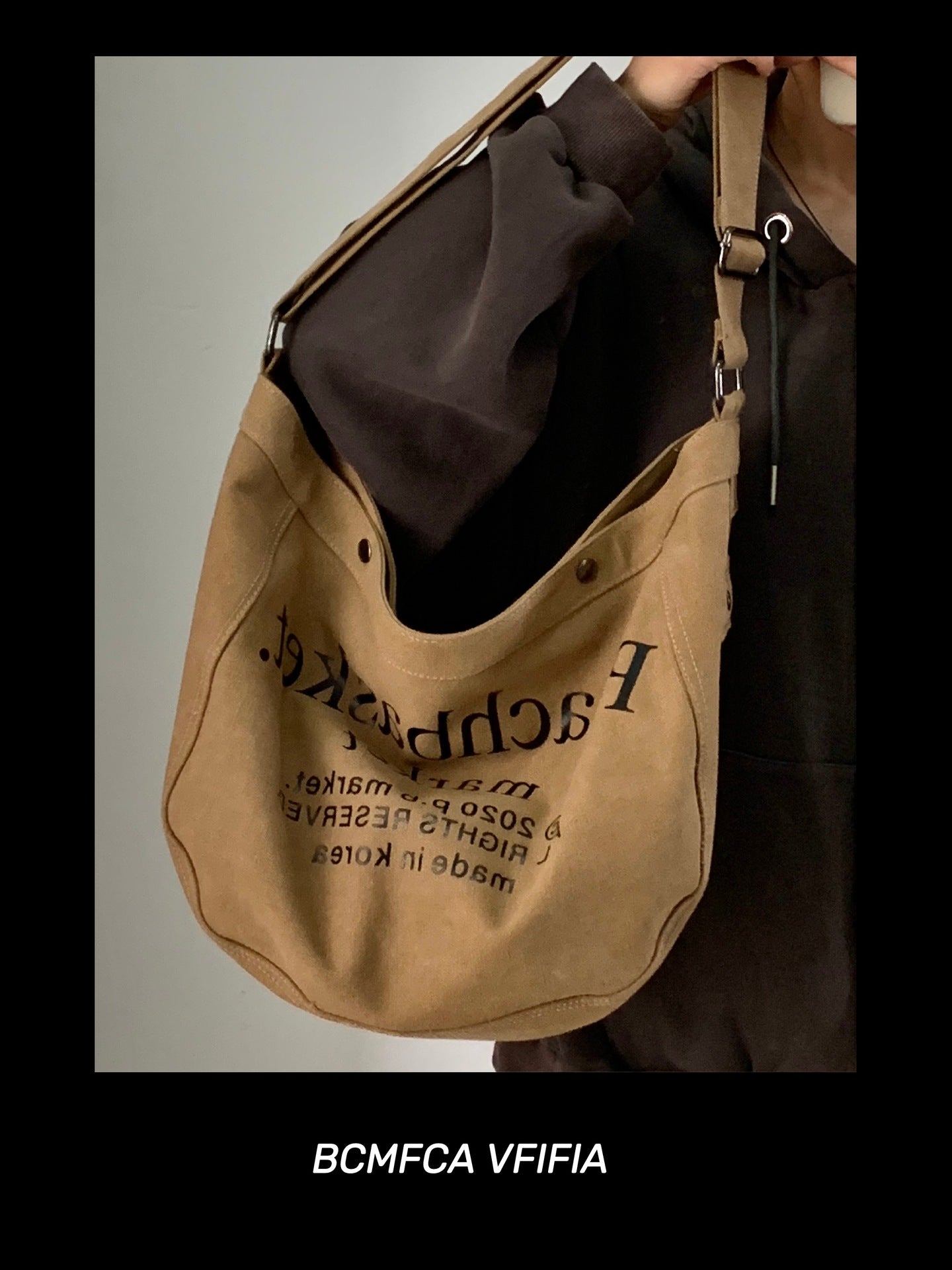 Leather Ltd. Canvas Korean Style Trend Crossbody Bags