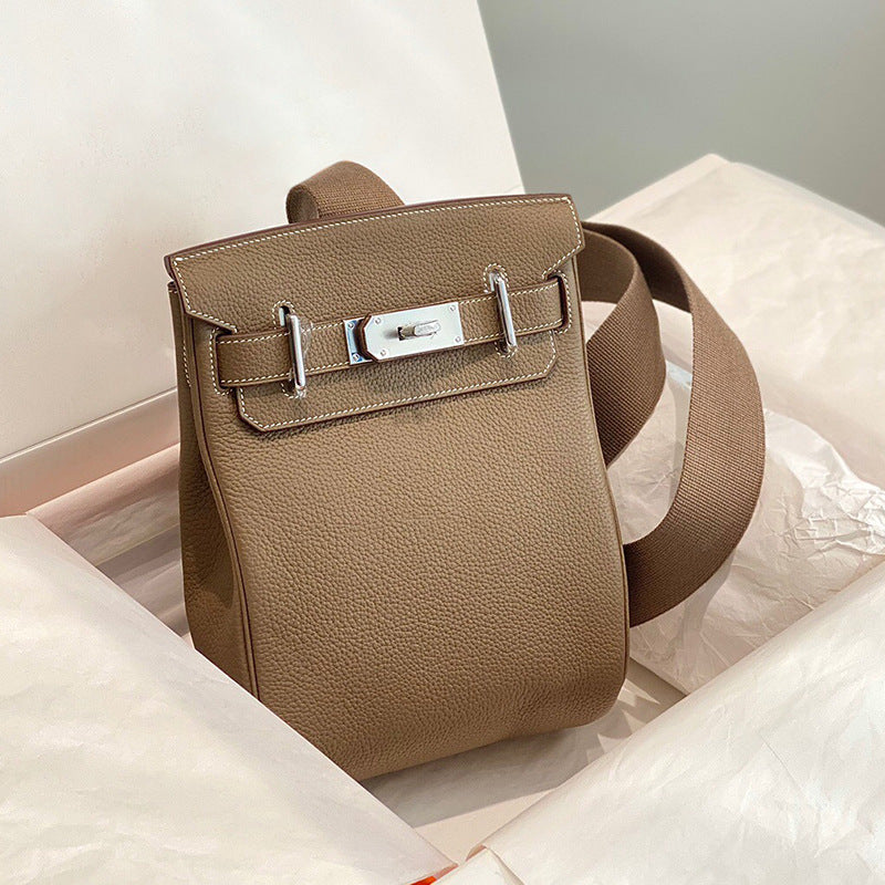 Unisex Genuine Cattlehide Leather Surface All-steel Bags