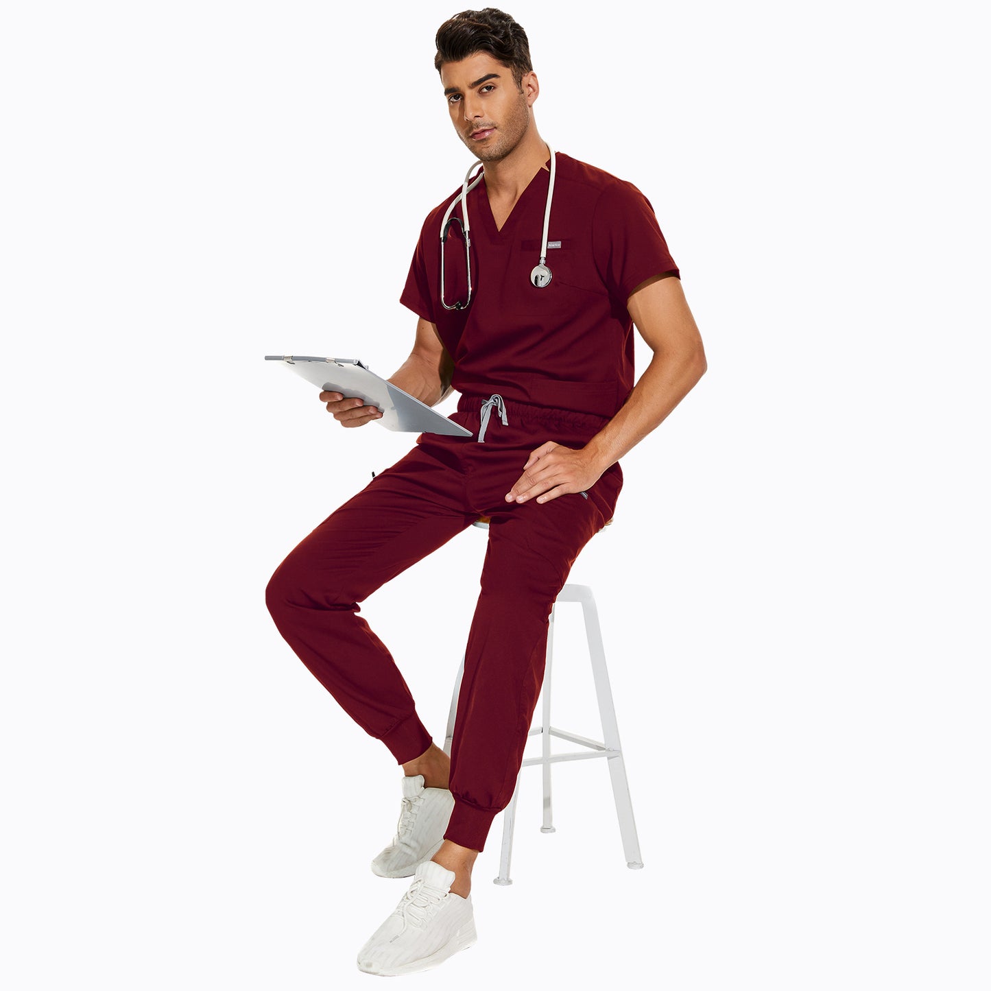 Women's & Men's Hospital Korean Hand Washing Short-sleeved Doctor Uniform