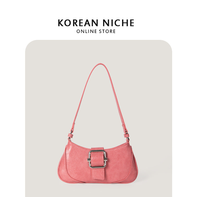 Women's Retro Canvas Stitching Underarm High-quality Portable Shoulder Bags