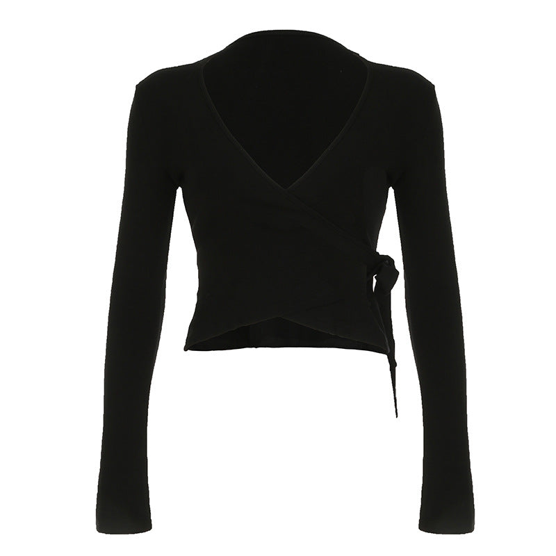 Basic Long Sleeve High Waist Drawstring Suits