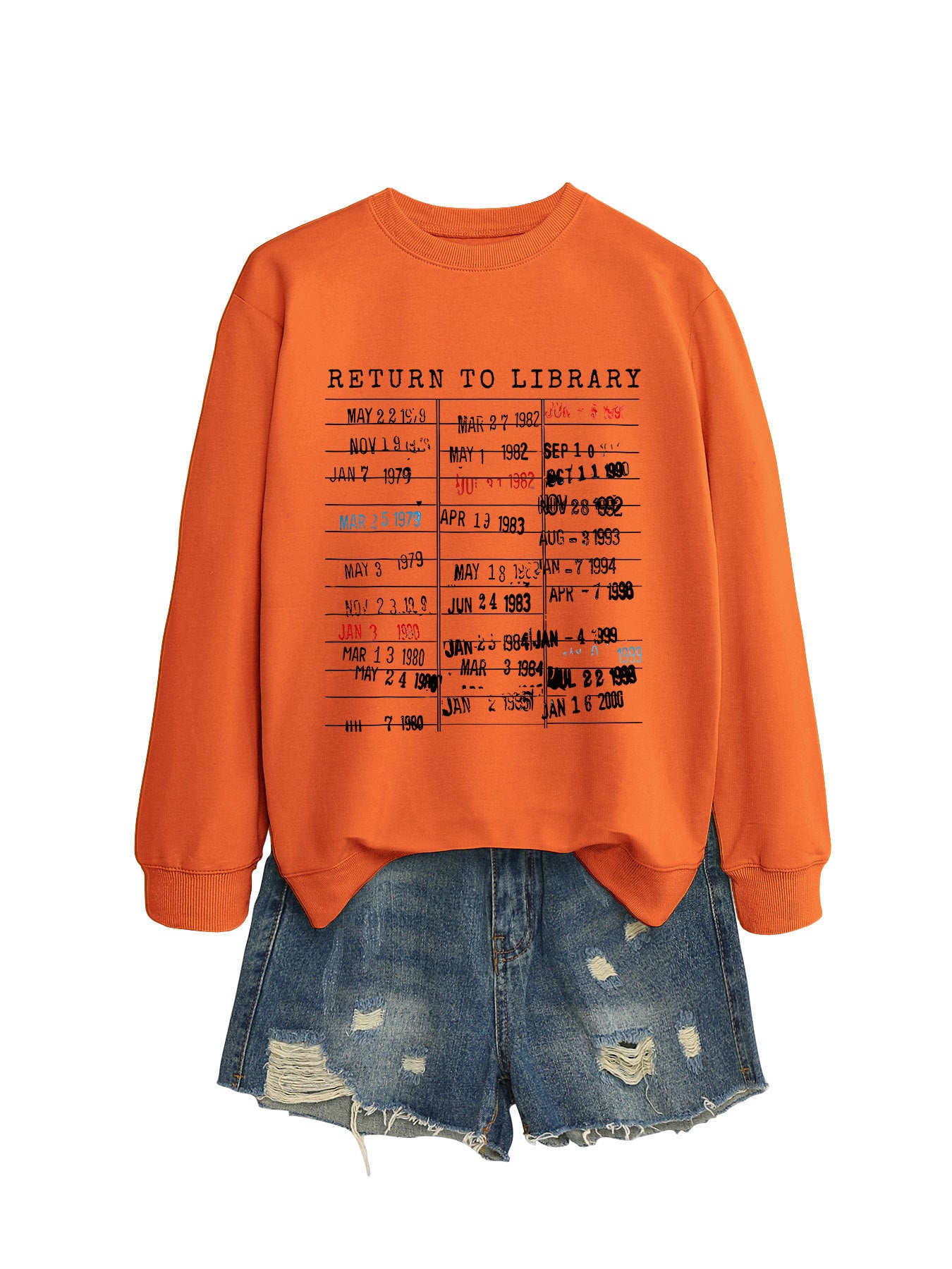 Women's Personalized Printed Fashion Round Neck Loose Sweaters