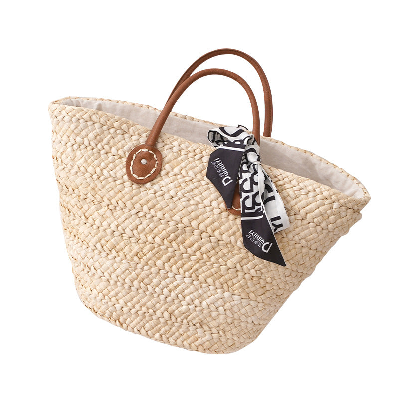 Women's Straw Woven Fashionable Summer Beach Versatile Handbags