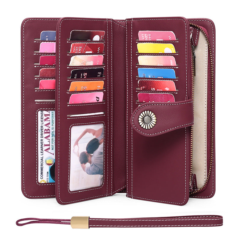 Women's Long Clutch Leather Multifunctional Lady's Ladies Wallets
