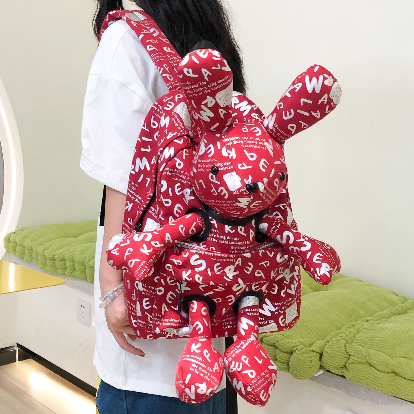 Female Cartoon Cute Doll Rabbit Personality Middle School Students' Schoolbags