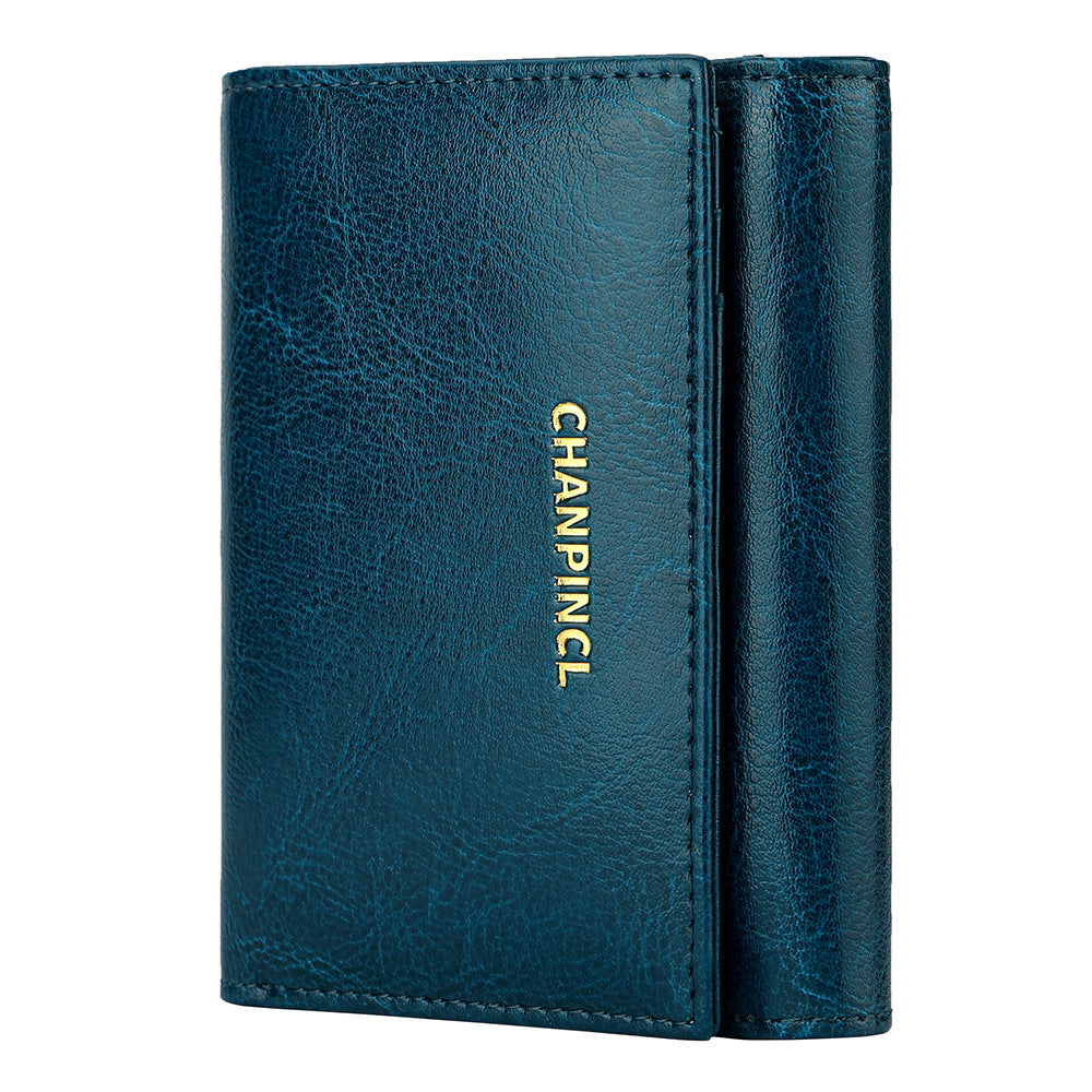 Women's Short Pocket Zipper Double Banknote Position Ladies Wallets