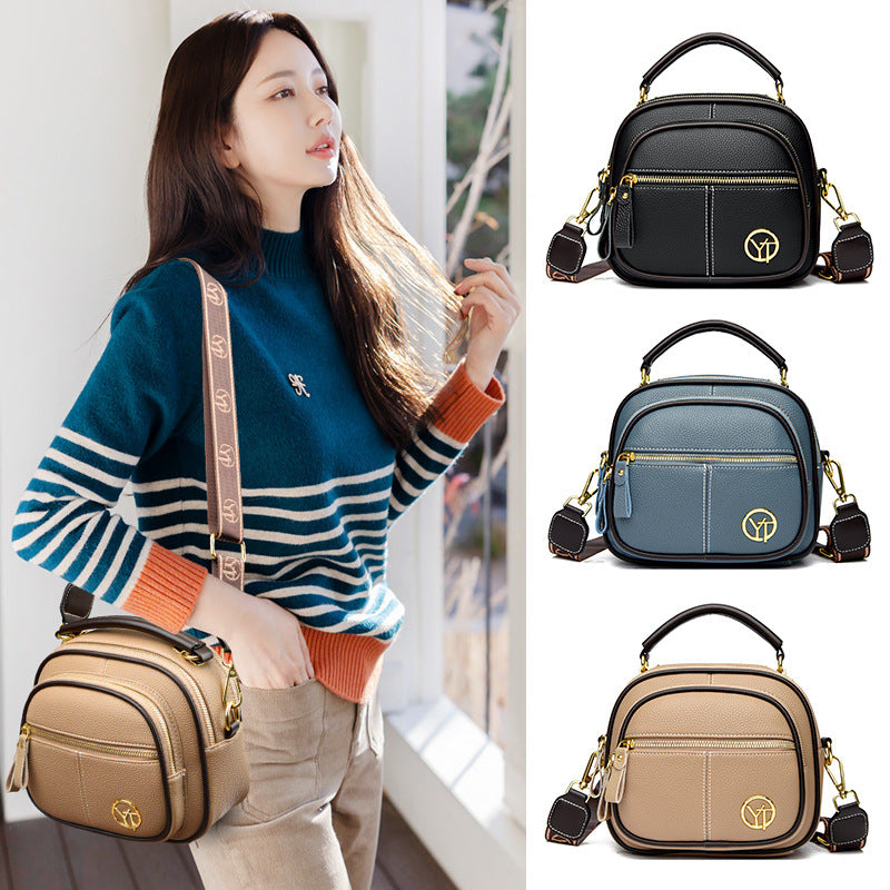 Women's Soft Leather Textured Apple High-grade Crossbody Bags