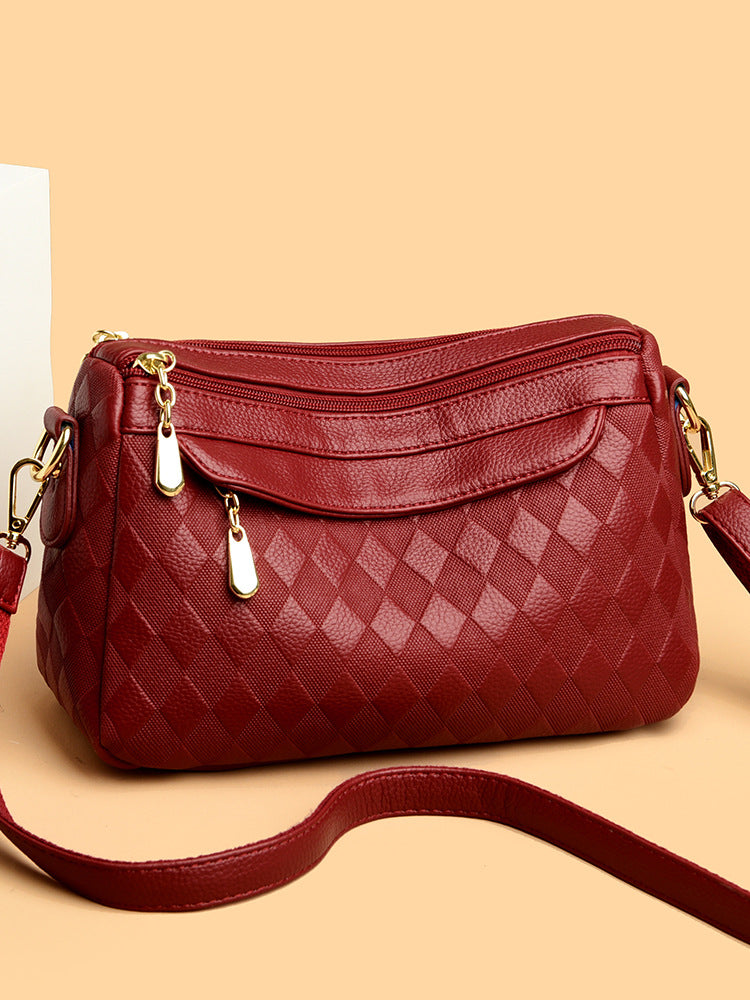 Women's Simple Mom Soft Texture Elegant Classic Shoulder Bags
