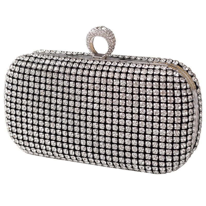 Women's Rhinestone Sier Big Diamond Party Noble Evening Bags