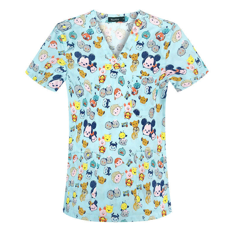 Sleeve Split Doctor Hand Washing Summer Thin Cotton Uniform