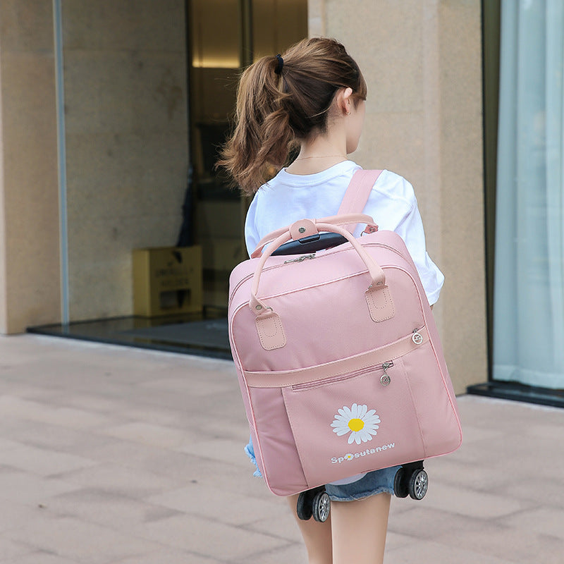Women's Capacity Canvas Valise Fashion Portable Korean Travel Bags