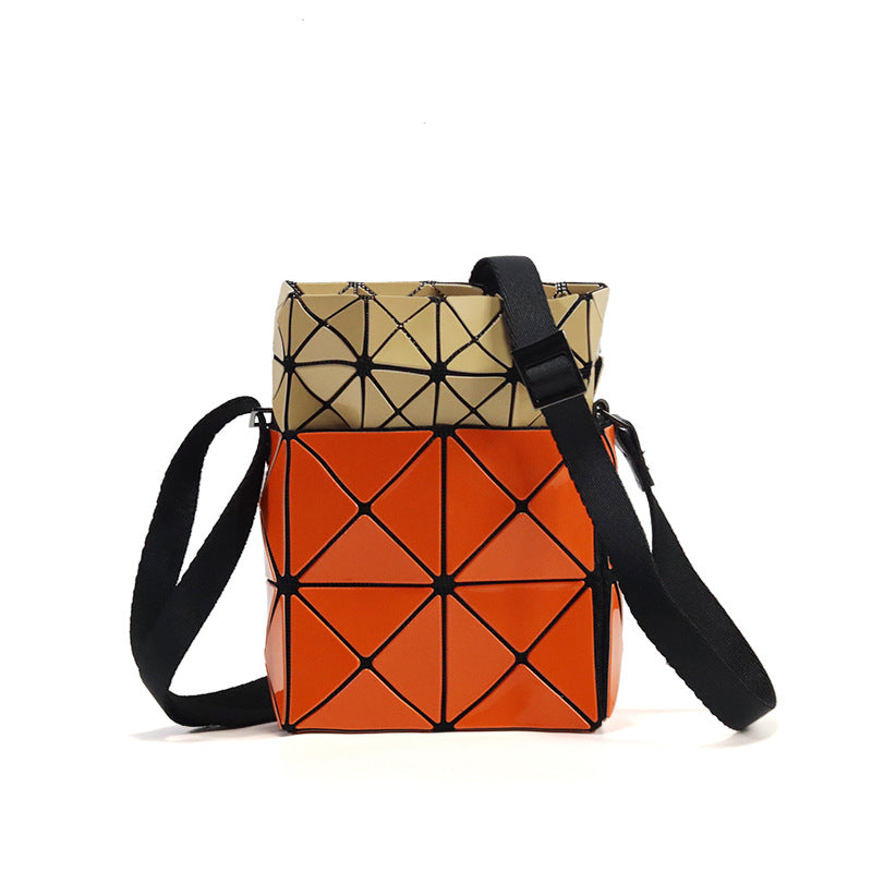 Women's Box Color Matching Bird's Nest Geometric Small Square Bags
