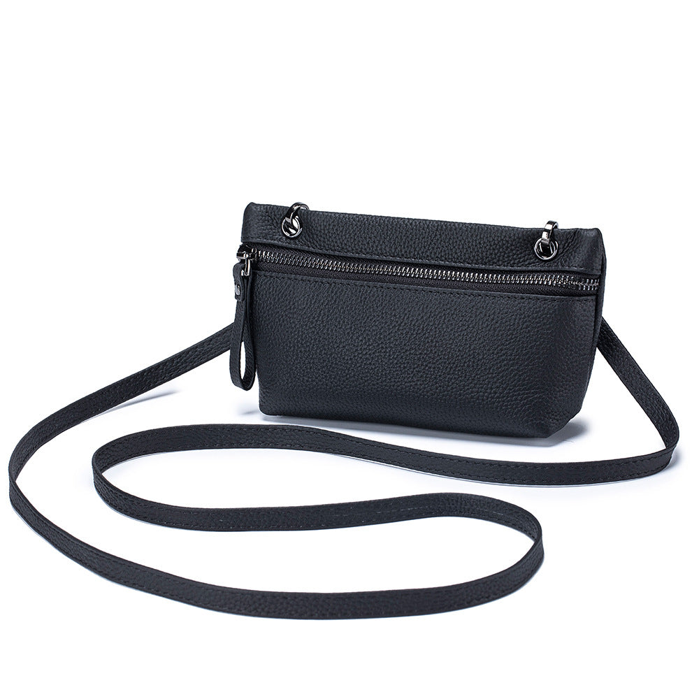 Women's Underarm First Layer Cowhide Leather Trendy Shoulder Bags