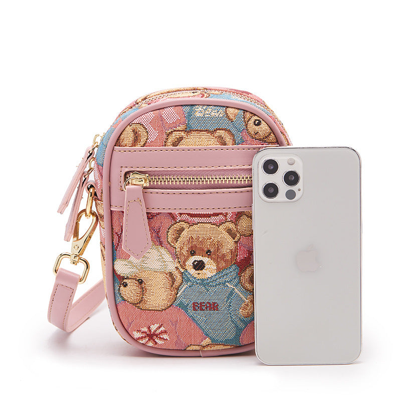 Attachment Canvas Cute Fashion Woven Flower Crossbody Bags