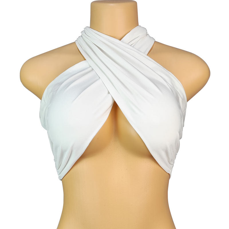 Women's Spring T-shirt Solid Color Sexy Variety Halter Tops