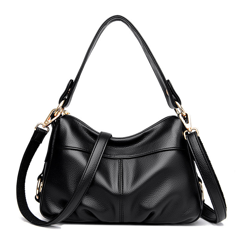 Women's Soft Leather Lightweight Large Capacity Mother's Shoulder Bags
